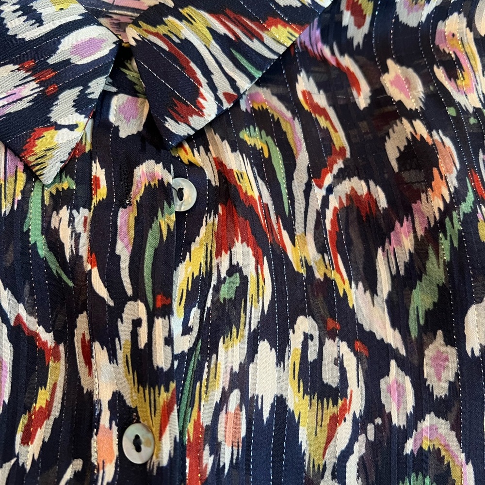 Molly Bracken Multicolor Patterned Button Down Sh… - image 4